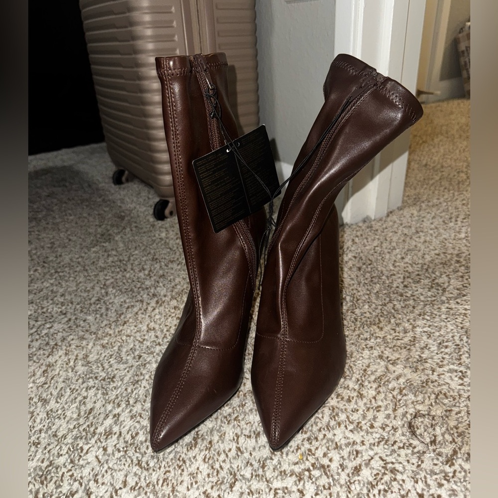 Forever 21 Brown Heeled Boots